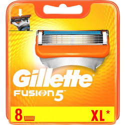 Gillette Fusion 5 Ανταλλακτικά Ξυραφάκια με 5 Λεπίδες & Λιπαντική Ταινία 8τμχ