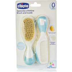 Chicco Βούρτσα - Χτένα από Φυσική Τρίχα - ΣΙΕΛ, 1τμχ. (06569-20)