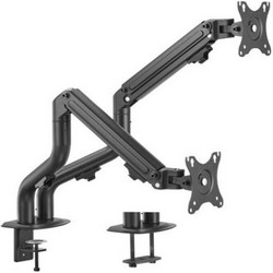 Gembird MA-DA2P-01 Adjustable desk 2-display mounting arm, 17"-32" up to 9 kg