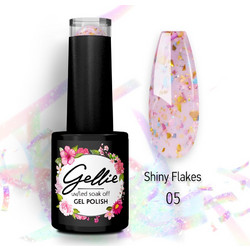 Gellie Shiny Flakes 05 Glitter Ημιμόνιμο Βερνίκι Νυχιών 10ml