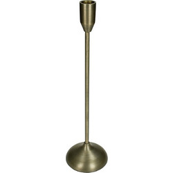 ZAROS Κηροπήγιο αλουμινίου μπρονζέ λεπτό 9x33,5cm XET-8675
