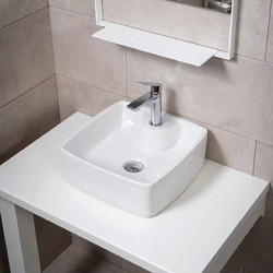 Ios White Matt 38x38- Επιτραπέζιος νιπτήρας