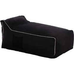ΠΟΥΦ ZAFER HM5772.12 ΜΕ TEXTILINE ΜΑΥΡΟ ΚΑΙ ΛΕΥΚΟ ΡΕΛΙ 88x128x40-60Υ εκ