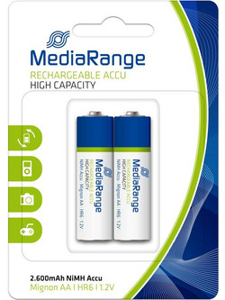 MediaRange Rechargeable Accu AA 2600mAh 2τμχ