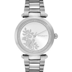 Olivia Burton Floral Γυναικείο Ρολόι με Ασημί Μεταλλικό Μπρασελέ 24000042