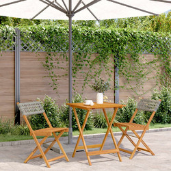 vidaXL Σετ Έπιπλα Bistro 3τμχ Γκρι 3281755
