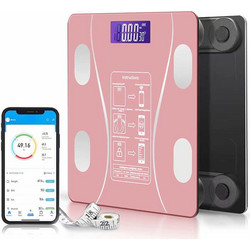 Smart Ζυγαριά με Λιπομέτρηση & Bluetooth 2017A Pink