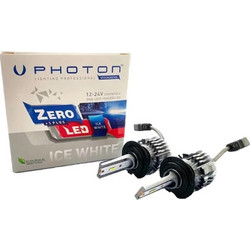 ΣΕΤ ΛΑΜΠΕΣ LED ΜΗΧΑΝΗΣ 12V-24V H7 ZERO +3 PLUS ICE WHITE PHOTON