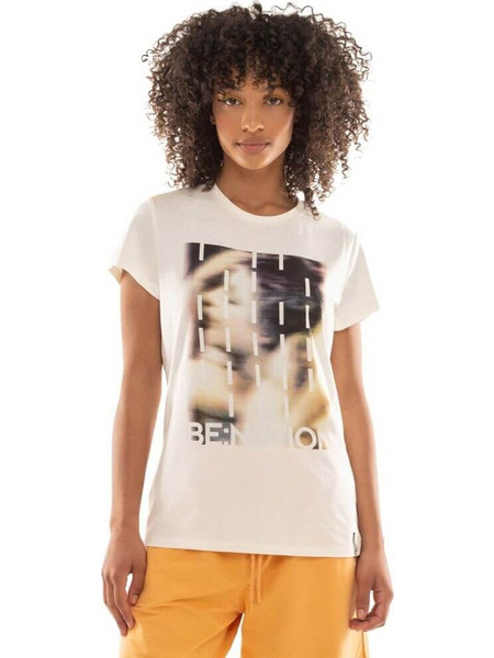 BE:NATION S/S REGULAR LONG TEE 05112305-2A Εκρού