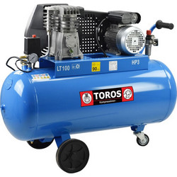Toros N2/8S/100C/3M Κομπρεσέρ Αέρος Μονοφασικό 100lt 3hp