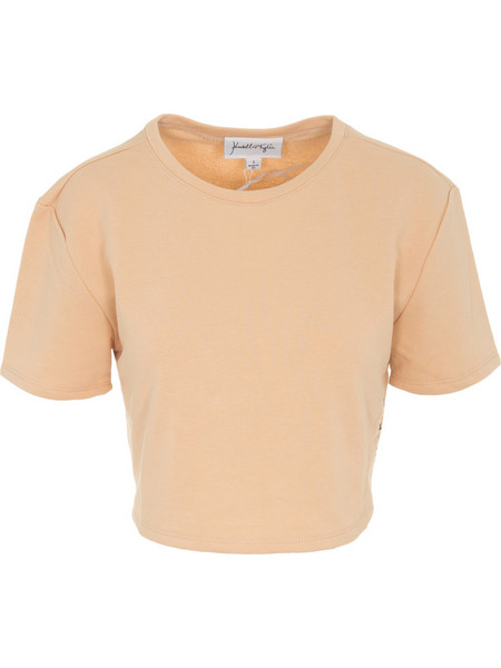 KENDALL + KYLIE W 3811612 CROP T-SHIRT - KKW.3S1.016.012-SAND BEIG BEIGE