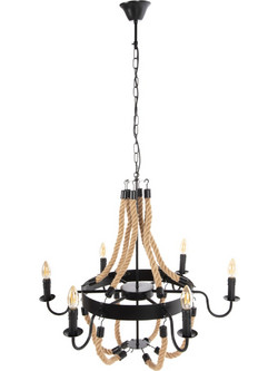 ΦΩΤΙΣΤΙΚΟ ΟΡΟΦΗΣ ΚΡΕΜΑΣΤΟ HM4177 6-ΦΩΤΟ ΣΧΟΙΝΙ ΚΑΙ ΜΑΥΡΟ ΜΕΤΑΛΛΟ 74x74x123Υεκ
