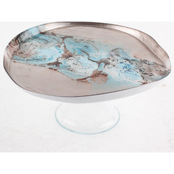 Πιάτο με πόδι Volcano γυάλινο 28cm Marva 839036