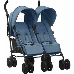 vidaXL 10238 Καρότσι για Δίδυμα Navy Blue