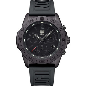 Luminox Ανδρικό Ρολόι Χρονογράφος με Μαύρο Καουτσούκ Λουράκι XS.3141.BO