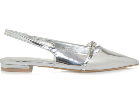 JK LONDON SLINGBACK S462B0211U48 - ΑΣΗΜΙ ΚΑΘΡΕΦΤΗΣ S462B0211U48-SILVER MIRROR