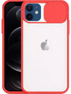 Θήκη Frosted Back Πλάτης Σιλικόνης για iPhone 12/ 12 Pro Κόκκινο