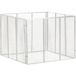 vidaXL Κομποστοποιητής Κήπου 100 x 100 x 77 εκ. Γαλβανισμένος Σίδηρος 146150
