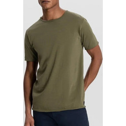 DSTREZZED T-SHIRT λαιμοκοψη100%ΒΑΜΒΑΚΙ ΧΑΚΙ κανονικη γραμμη