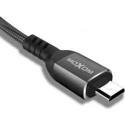 MOXOM Braided USB 2.0 to micro USB Cable Μαύρο 2m (MX-CB42)