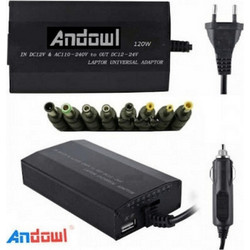 Andowl Φορτιστής Laptop 120W 24V 4.5A με Αποσπώμενο Καλώδιο Τροφοδοσίας & Σετ Βυσμάτων Q-A23