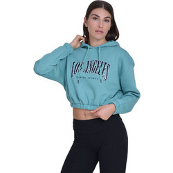 Target Loose Γυναικείο Αθλητικό Crop Top με Κουκούλα Γαλάζιο W24/66800-45