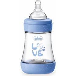 Chicco Perfect 5 Σετ Πλαστικά Μπιμπερό με Θηλή Σιλικόνης κατά των Κολικών 0m+ Ciel 2x150ml