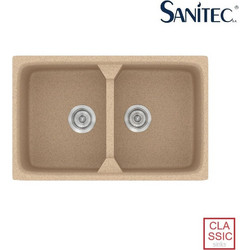 Sanitec Classic 318 Επικαθήμενος Νεροχύτης Γρανίτη Ματ Granite Beige 78x51cm