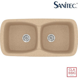 Sanitec Classic 319 Επικαθήμενος Νεροχύτης Γρανίτη Ματ Granite Beige 93x51cm