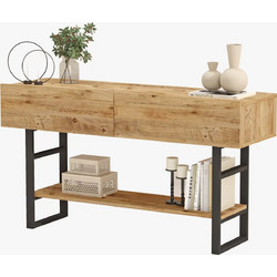 Κονσόλα VIANA σε atlantic pine/μαύρο χρώμα 139x43x76