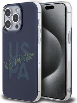 Θήκη Προστασίας Hard IML Glitter Script USHCP15XUGLV Για iPhone 15 Pro Max Navy U.S. Polo Assn