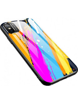 MULTICOLOR GLASS CASE FOR IPHONE X/ XS PATTERN 03