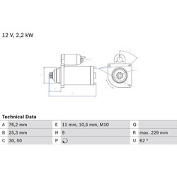 Bosch Μίζα - 0 986 024 050