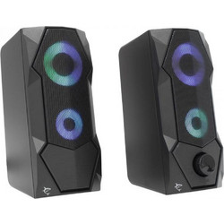 White Shark Flow Ηχεία Υπολογιστή 2.0 5W με RGB Φωτισμό Black