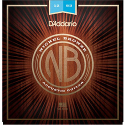D'Addario NB Σετ 6 Χορδές Ακουστικής Κιθάρας Bronze 12-53" Light Tension