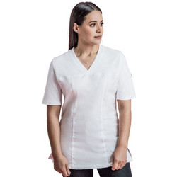 Μπλούζα Σεφ Γυναικεία F-Shirt Λευκή Με Κοντό Μανίκι Clement