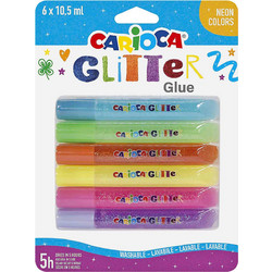 Κόλα Glitter Fluo σετ=6τεμ Carioca 6x10,5ml Carioca 42111