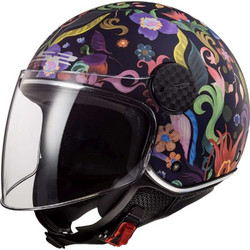 LS2 OF558 Sphere Lux II Bloom Matt Blue Pink Κράνος Μηχανής Jet 950gr