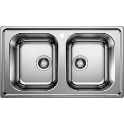Blanco Dinas 8 Ένθετος Νεροχύτης Inox Σατινέ 86x50cm