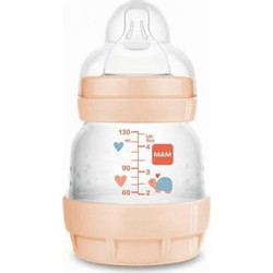 Mam Easy Start Better Together Πλαστικό Μπιμπερό με Θηλή Σιλικόνης κατά των Κολικών 0m+ Turtle Pink 130ml