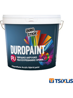 Durostick Duropaint PU Ακρυλικό Χρώμα Εξωτερικού Χώρου Λευκό 0.75lt