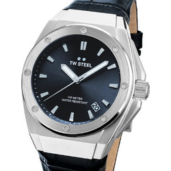 TW Steel Ανδρικό Ρολόι με Μαύρο Δερμάτινο Λουράκι CE4108