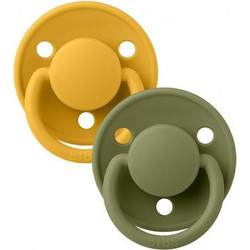 BIBS de Lux Πιπίλες Σιλικόνης 0-36m Honey Bee Olive 2τμχ