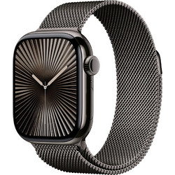 Apple Watch Series 10 Cellular 46mm Titanium Milanese Loop Slate / Natural