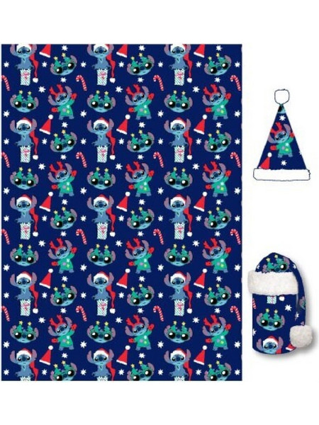 Σετ Κουβερτάκι + Σκούφος Disney Stitch Set Blanket 100X140 + Hat AYM-010STITCH-SET