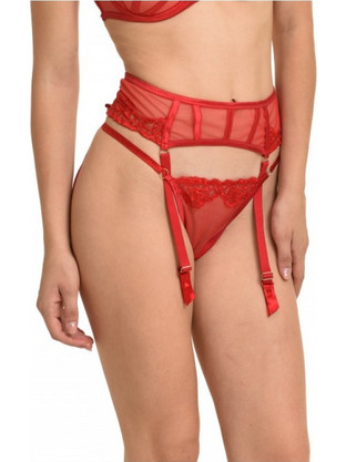 Miss Rosy Γυναικείο Sexy String με Δαντέλα Κόκκινο 11144