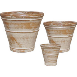 Artificial Plants ΠΙΘΑΡΙA-ΚΑΣΠΩ ΕΚΡΟΥ ΠΑΛΑΙΩΜΕΝΟ ΣΕΤ/3 ΣΤΡΟΓΓΥΛΟ L:55x48, M:42x37, S:32x32cm 6/ΠΑΛΕΤA