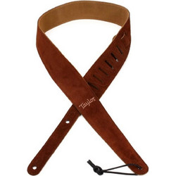 TAYLOR 4400-25 Embroidered Suede Choc 2.5" Ζώνη Κιθάρας Δερμάτινη