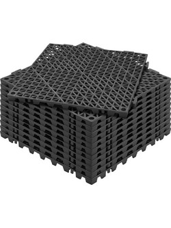 Αντιολισθητικά πλακάκια δαπέδου VEVOR Interlocking Drainage 12" x 12" Πλακάκια δαπέδου από PVC 12 Συσκευασία