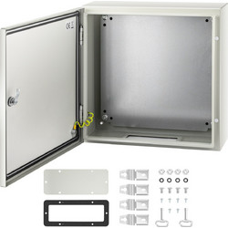 Ατσάλινο περίβλημα VEVOR NEMA, 20 x 20 x 6'' NEMA 4X Steel Electrical Box, IP66 Waterproof & Dustproof, Ηλεκτρικό κουτί σύνδεσης εξωτερικού/εσωτερικού χώρου, με πλάκα τοποθέτησης